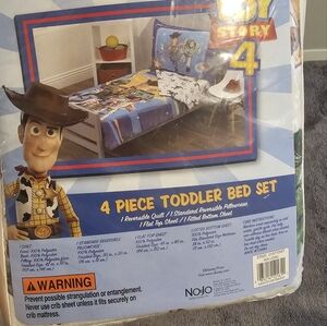 Disney Toy Story 4 Toddler Bed Set - Blue and Brown